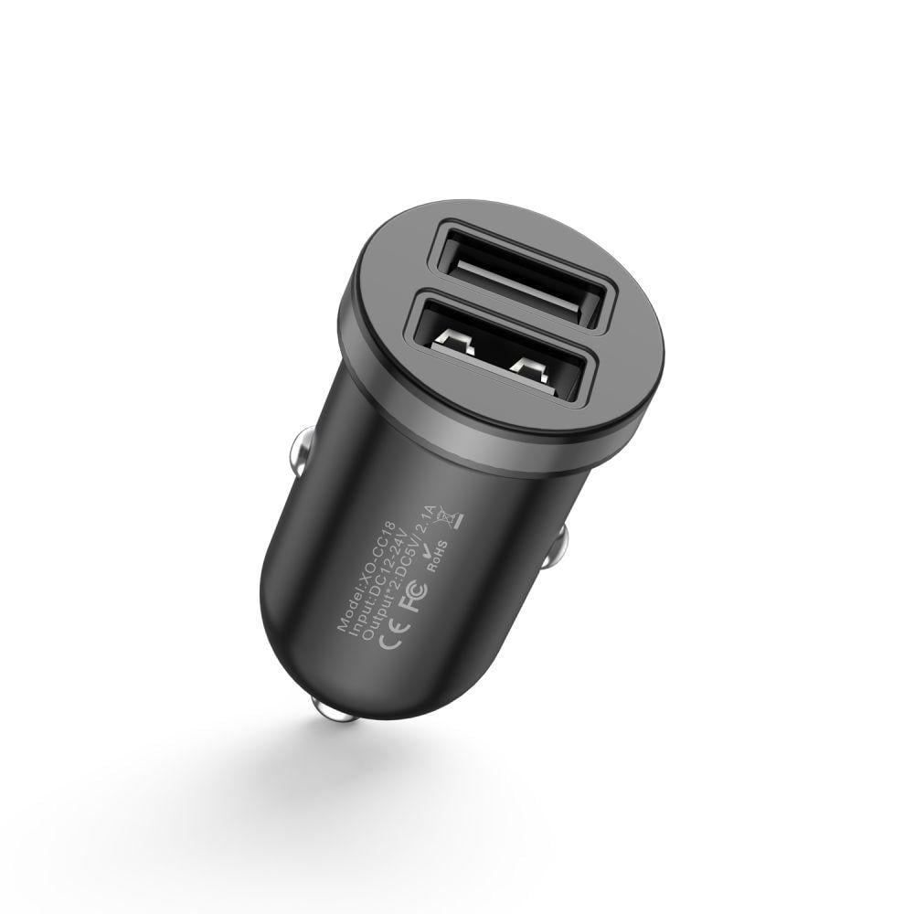 Зарядний пристрій автомобільний XO-CC18 Dual USB Black (27711885)