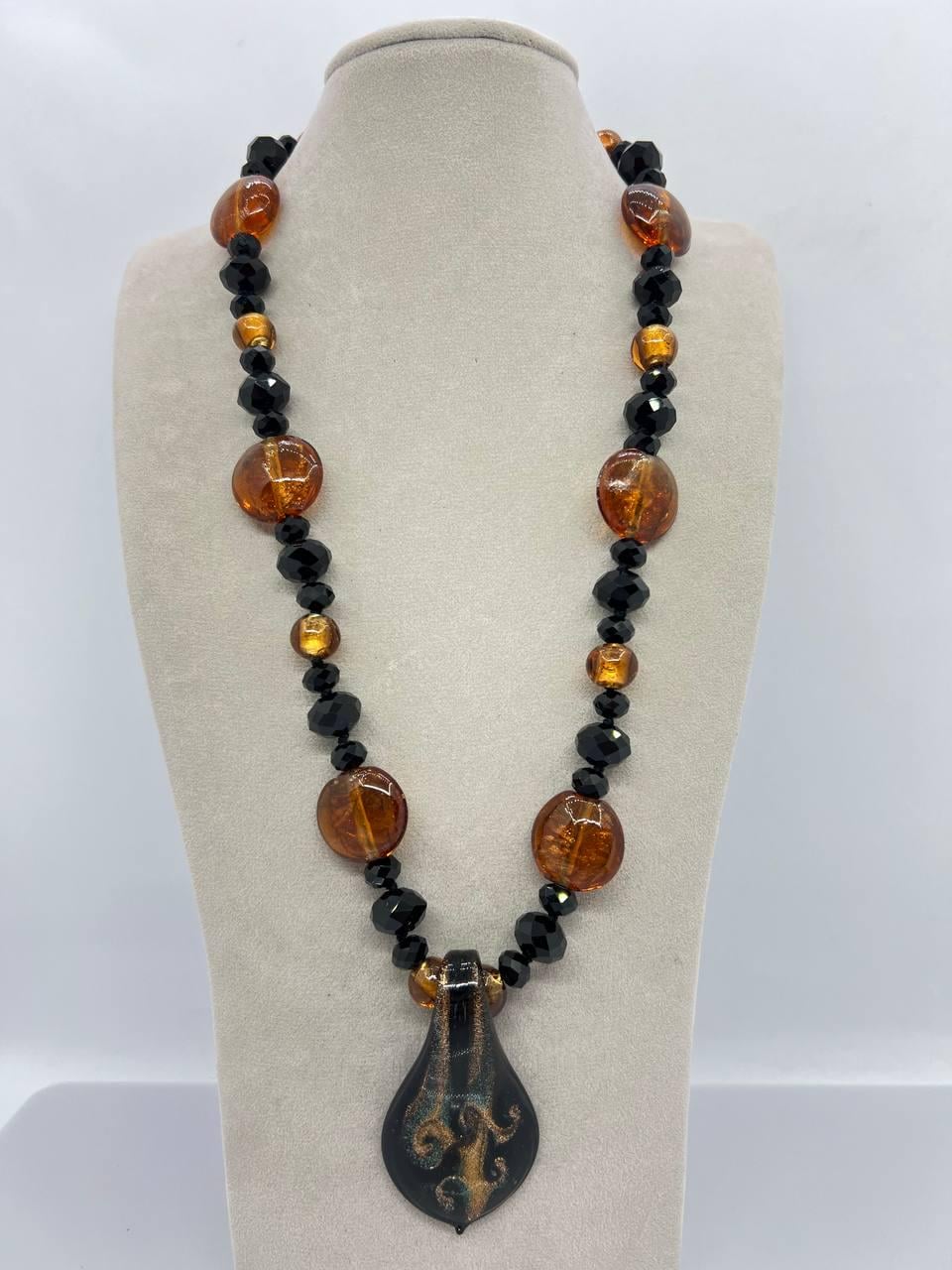 Бусы муранское стекло 50 см Разноцветный (11065)