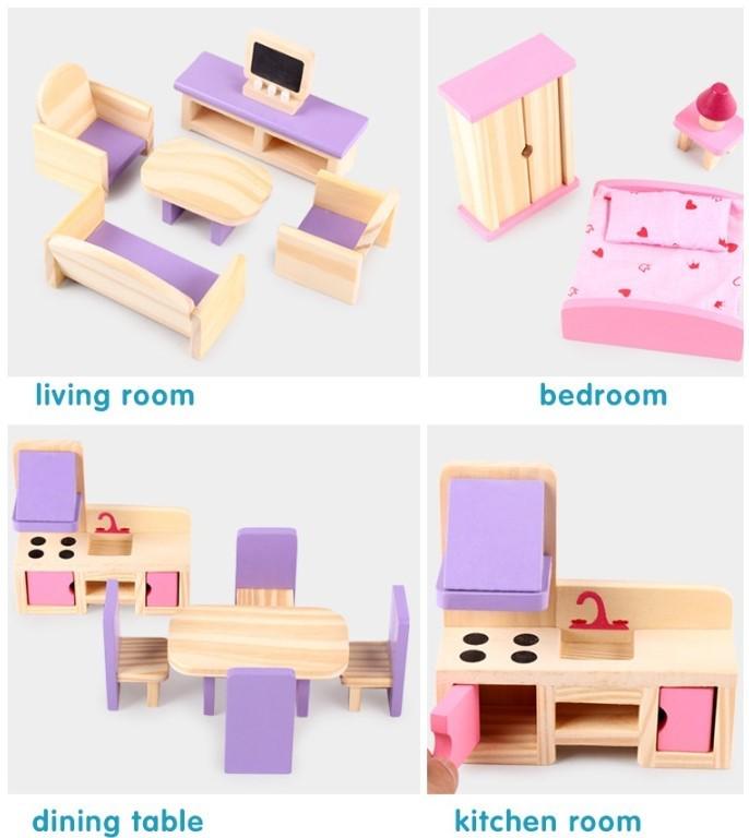 Двухэтажный деревянный детский домик с мебелью Fortune idea - фото 7 Двухэтажный деревянный детский домик с мебелью Fortune idea - фото 7