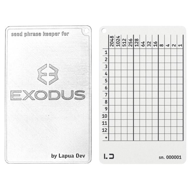 Планшет мнемонический Lapua Seed Phrase Keeper for Exodus 12+1 BIP39 слов (LSPKM/LE12+1BIP39)