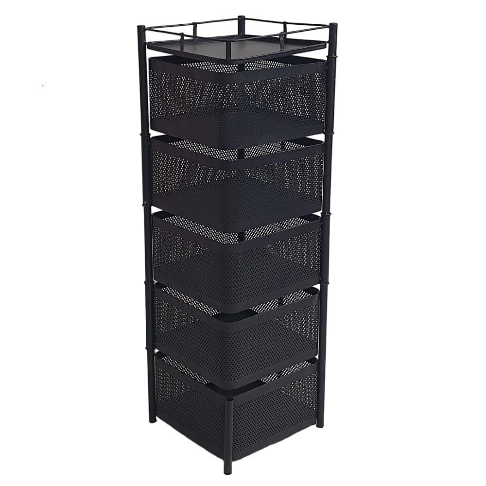 Этажерка на колесах R100113-BL Cube 5 овраг 30x30x85 см Этажерка на колесах R100113-BL Cube 5 овраг 30x30x85 см