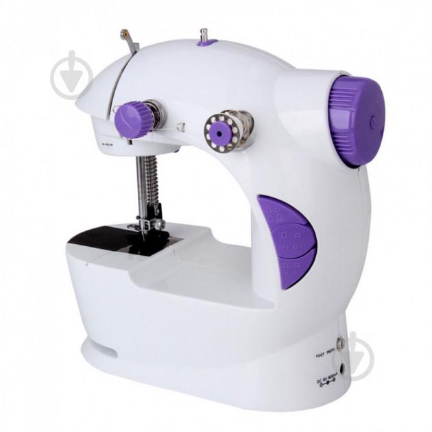 Швейная машинка мини UTM Sewing machine 201 220V и педалью Белый