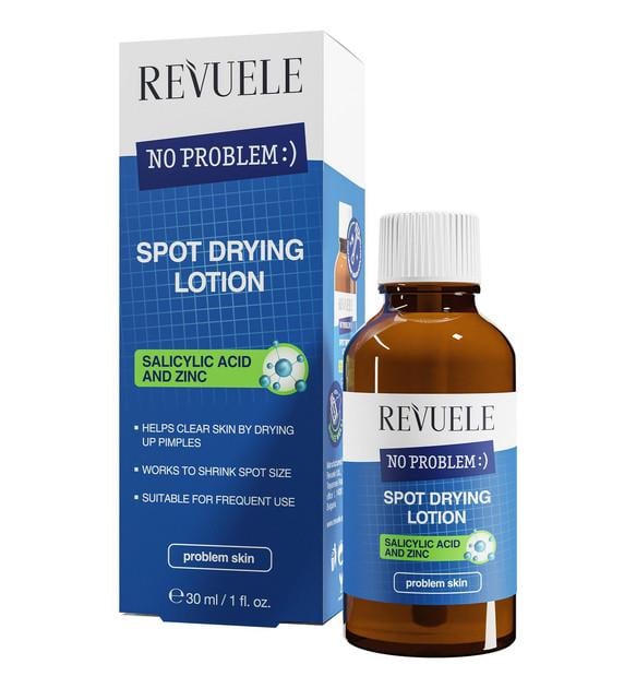 Лосьон для подсушивания прыщей на лице Revuele No Problem с салициловой кислотой и цинком 30 мл (2770834434)
