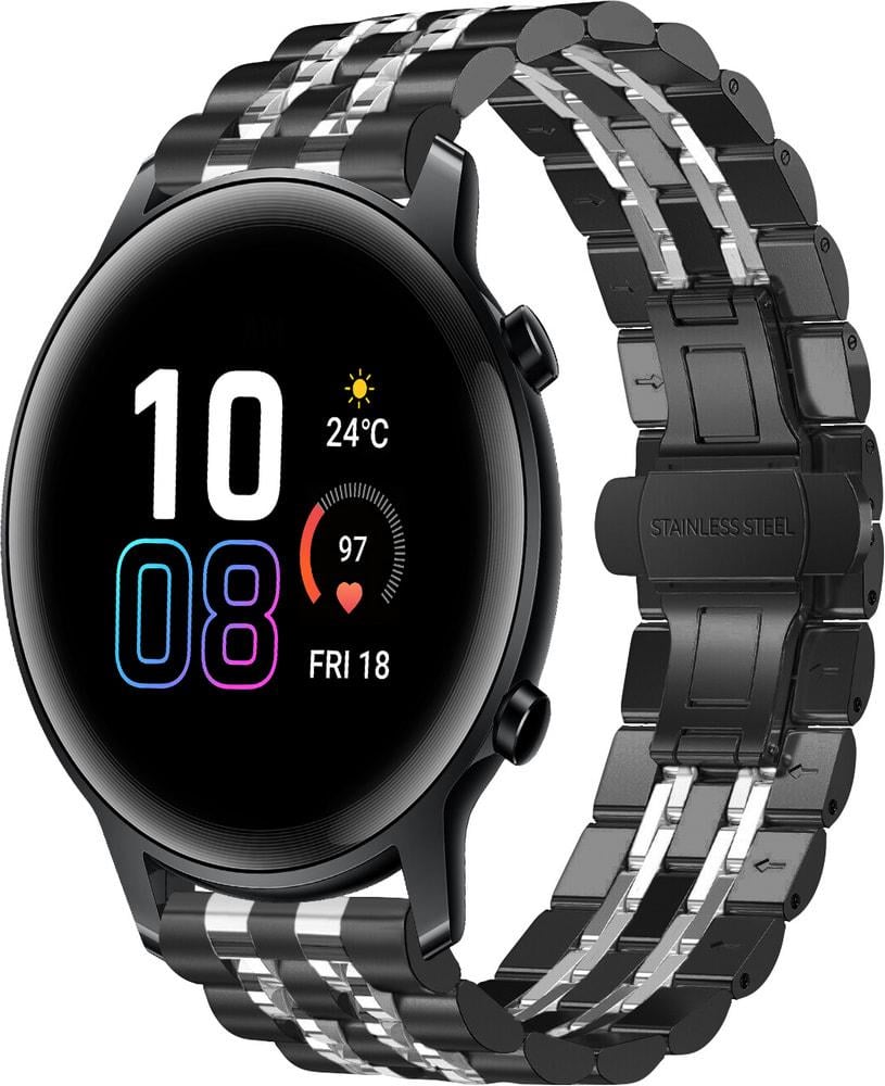 Браслет металлический Spinye Line для Honor Magic Watch 2 42 мм Black Silver (29040-03)