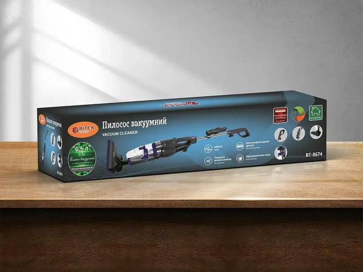 Пилосос ручний вертикальний BITEK BT-8674 4200 Вт 0,5 л (ML-05108) - фото 2