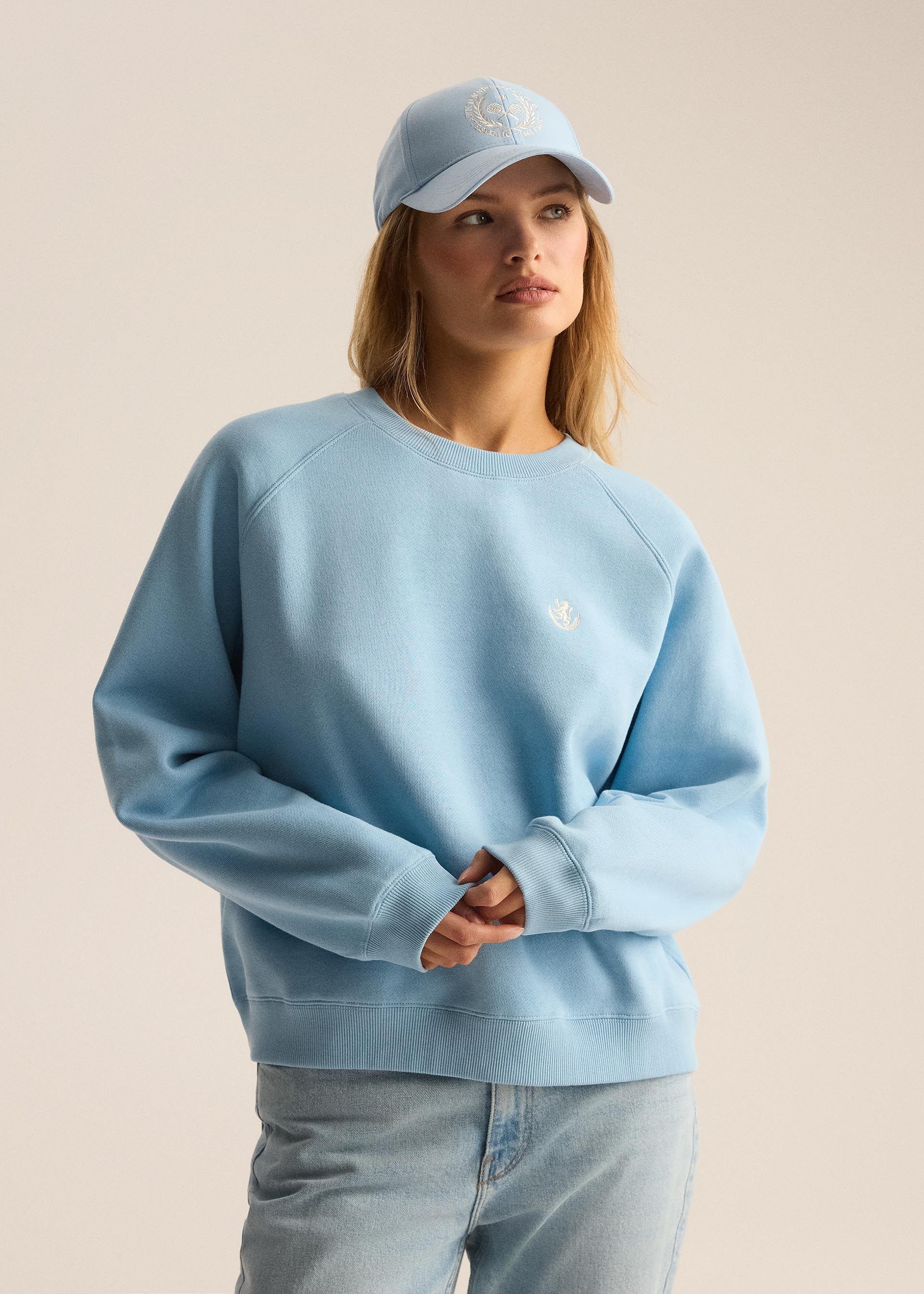 Свитшот женский Diverse ANDORIA оверсайз L Светло-голубой (5905384174772)