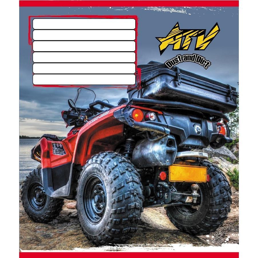 Шкільний зошит Квадроцикли 012-510232C-1 в косу лінію 12 аркушів (RLT55182)