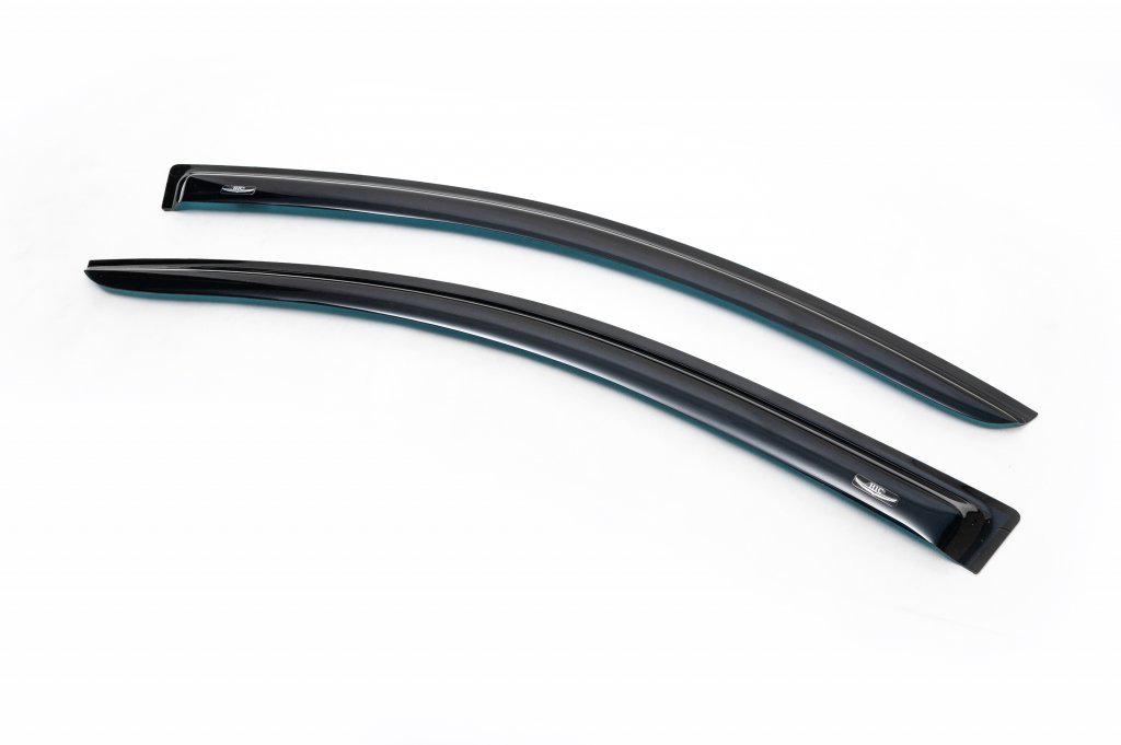 Ветровики передние HIC для Nissan Qashqai 2010-2014 гг. поликарбонат Черный