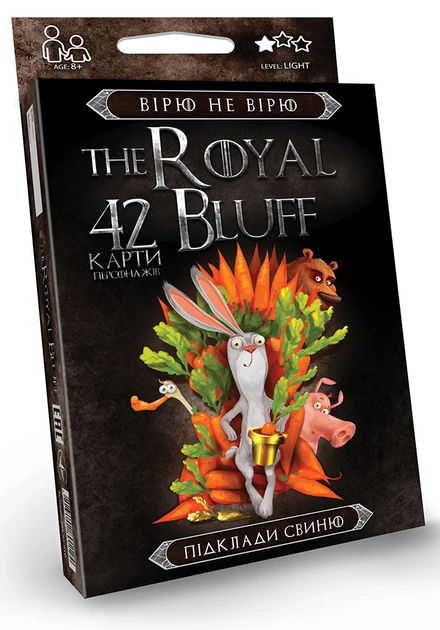 Гра карткова Danko Toys The royal bluff "Вірю не вірю, підклади свиню" (RBL-01-01U)