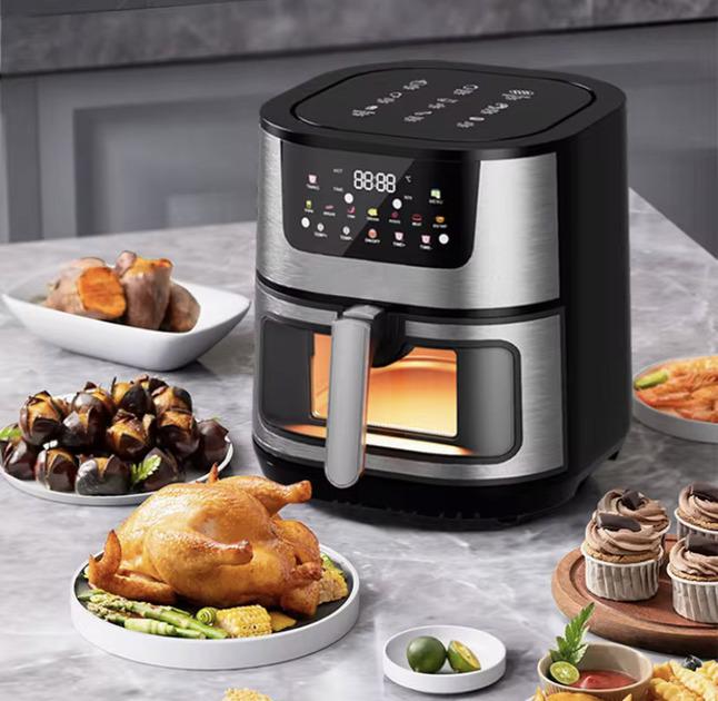 Аерогриль Rainberg для смаження та запікання із двома тенами 12 л 4200 W - фото 8 Аерогриль Rainberg для смаження та запікання із двома тенами 12 л 4200 W - фото 8