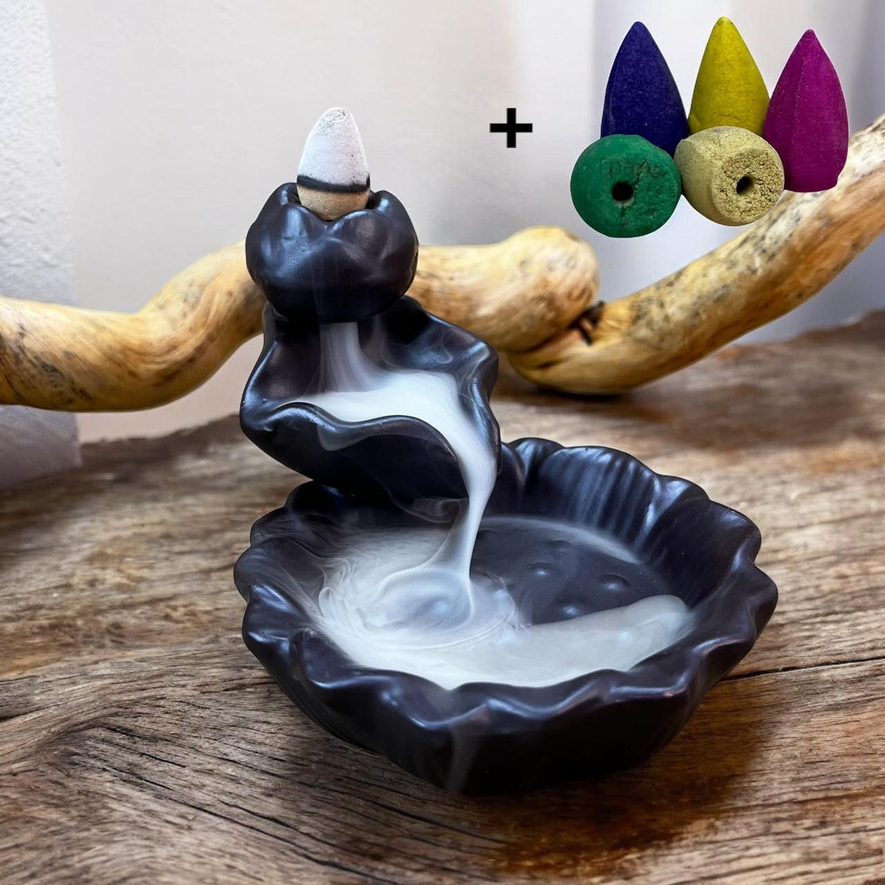 Подставка под благовония Лотос и 5 конусов (35069N) - фото 2 Подставка под благовония Лотос и 5 конусов (35069N) - фото 2