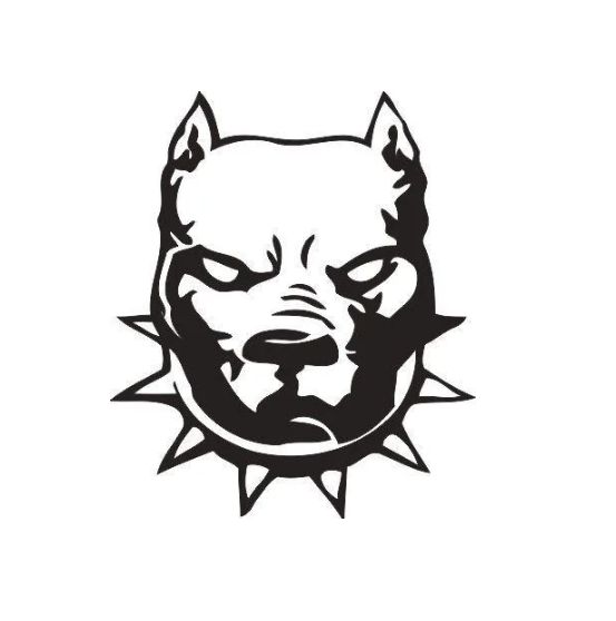 Наклейка на автомобіль Пітбуль-1 15х12 см Білий (2198508366)