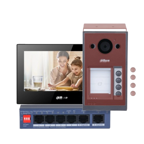 Видеодомофон Dahua KIT TOP - V2 7" Wi-Fi microSD до 256Гб Черный (31153189)