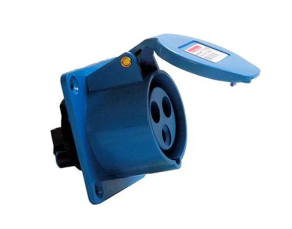 Силова розетка E.NEXT e.socket.pro.5.32.wall 3P+N+PE 32А 380 В вбудована IP44 Синій (p012015)