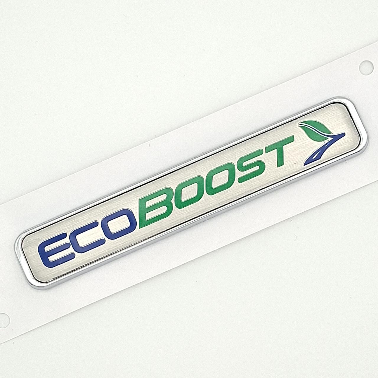 Эмблема EcoBoost Ford ABS 10,2х1,7 см Хром глянцевый (2772034188)