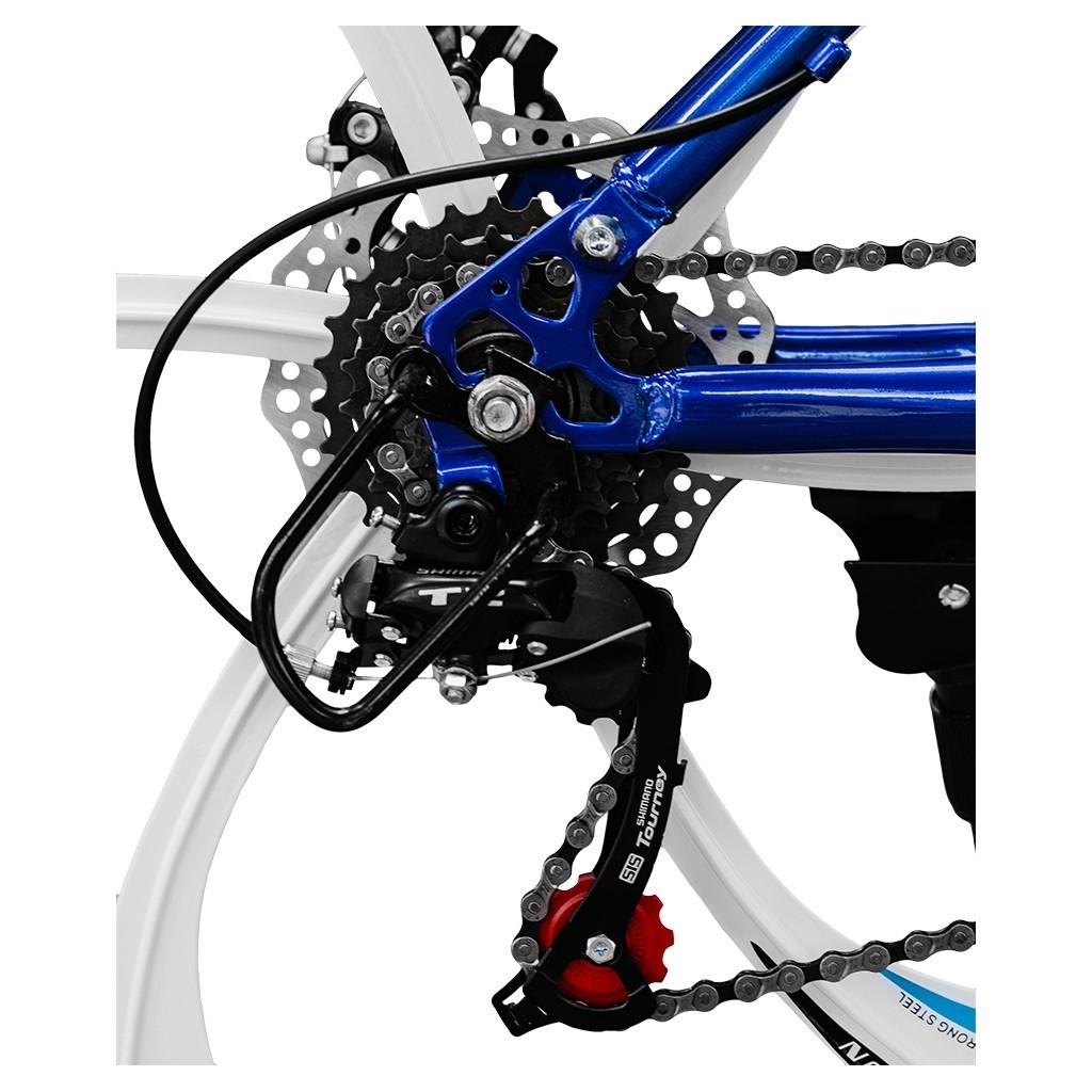 Велосипед Kucher City Power складной на литых дисках 26" рама 17" Бело-синий (1501187127) - фото 5 Велосипед Kucher City Power складной на литых дисках 26" рама 17" Бело-синий (1501187127) - фото 5