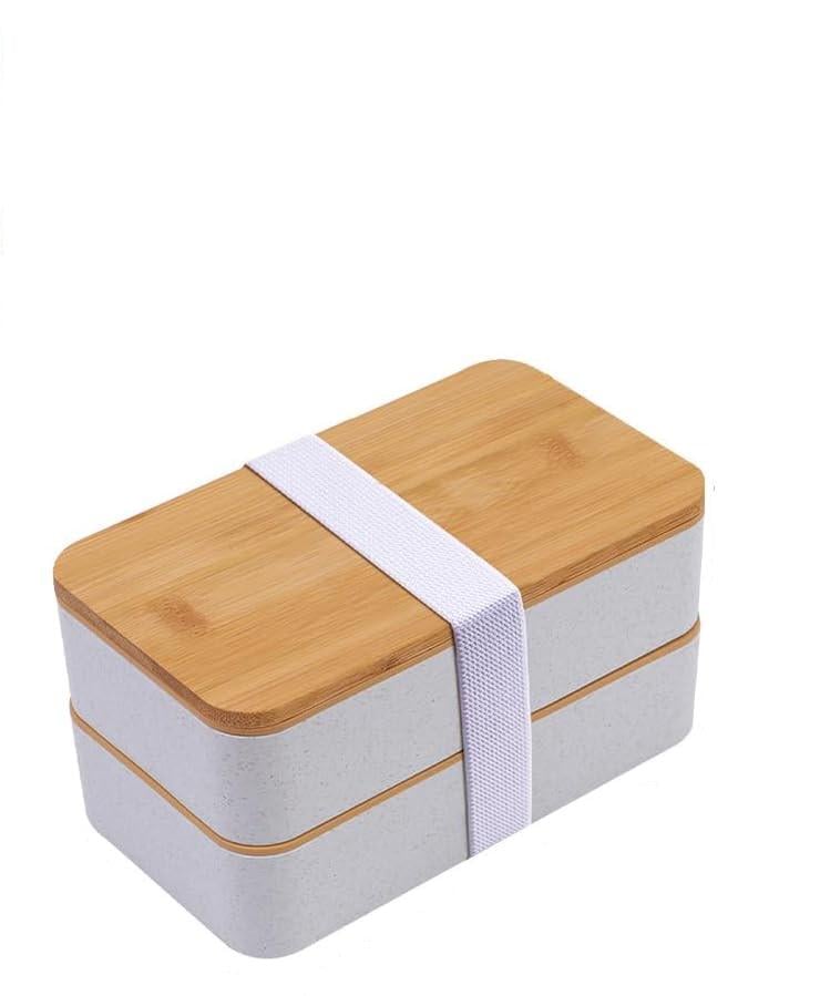Ланчбокс Kayfovo із бамбуковою кришкою та двома контейнерами (29334)