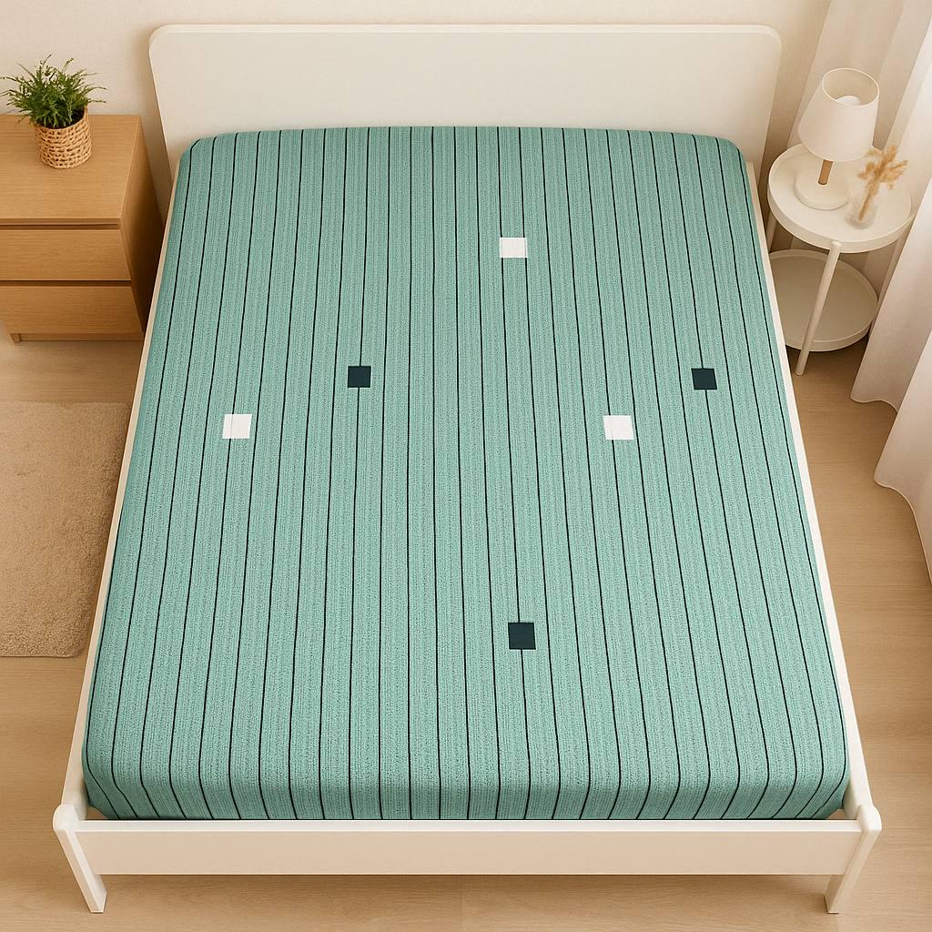 Простынь на резинке Stripes из ранфорса 180х200 см (R-1704s/x180)