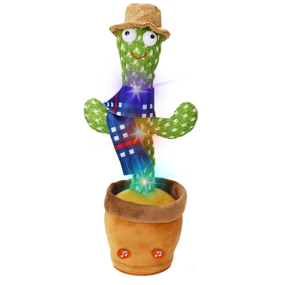 Интерактивный кактус-повторюшка Dancing Light Cactus с подсветкой аккумуляторный