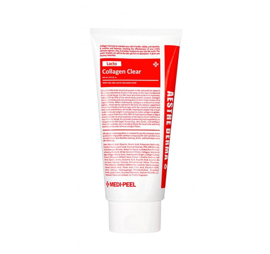 Очищающая пенка для умывания Red Lacto Collagen Clear Medi-Peel 300 мл (8809409346915)