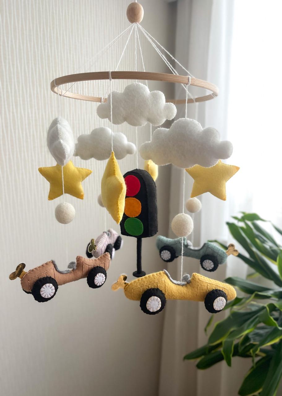 Мобиль детский WooolyWool Машинки (27861269)