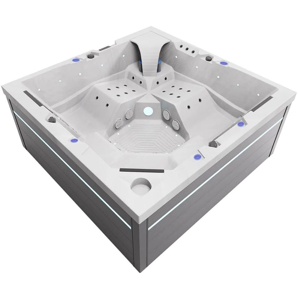 СПА-бассейн гидромассажный Aquajoy Monaco 220x220x90 см на 5 человек 74 форсунки Bluetooth LED (23522)
