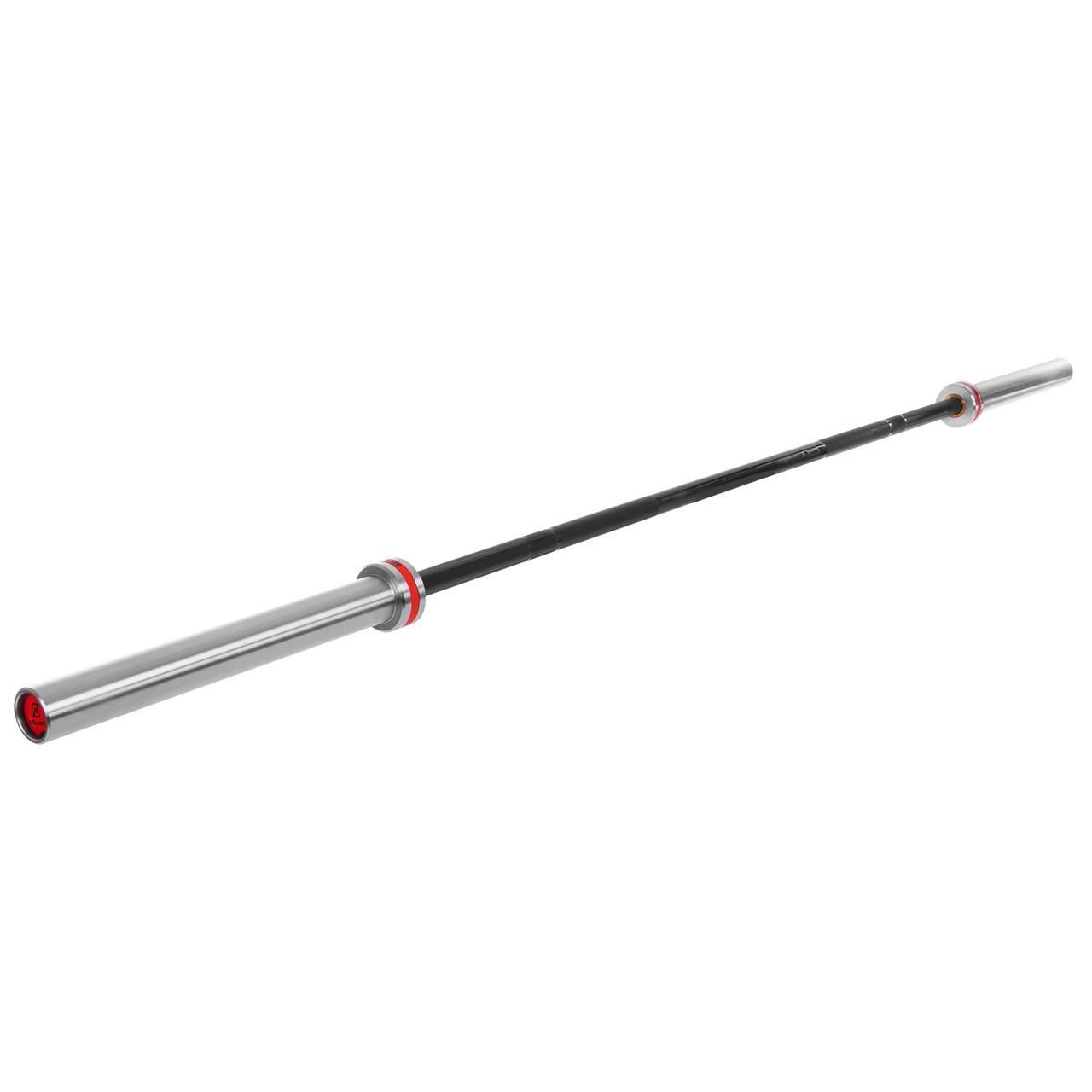 Гриф для штанги стальной хромированный олимпийский профессиональный прямой с подшипником 2,2 м ø50 мм (2532855079)