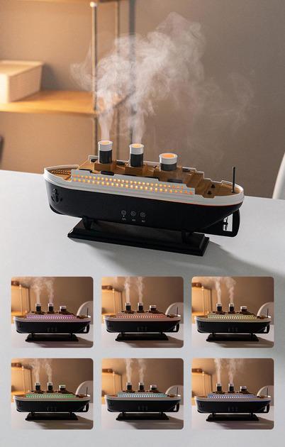 Зволожувач повітря у формі корабля з LED підсвічування та 2 режимами роботи 30х15 см (N02-61) - фото 3 Зволожувач повітря у формі корабля з LED підсвічування та 2 режимами роботи 30х15 см (N02-61) - фото 3