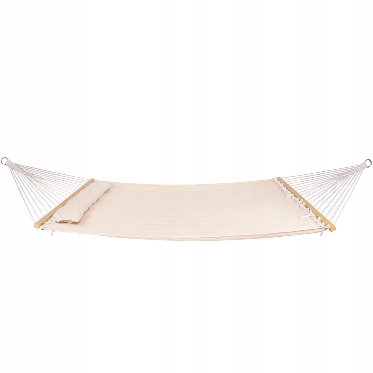 Гамак подвесной Springos HM058 200x140 см XXL с деревянными перекладинами