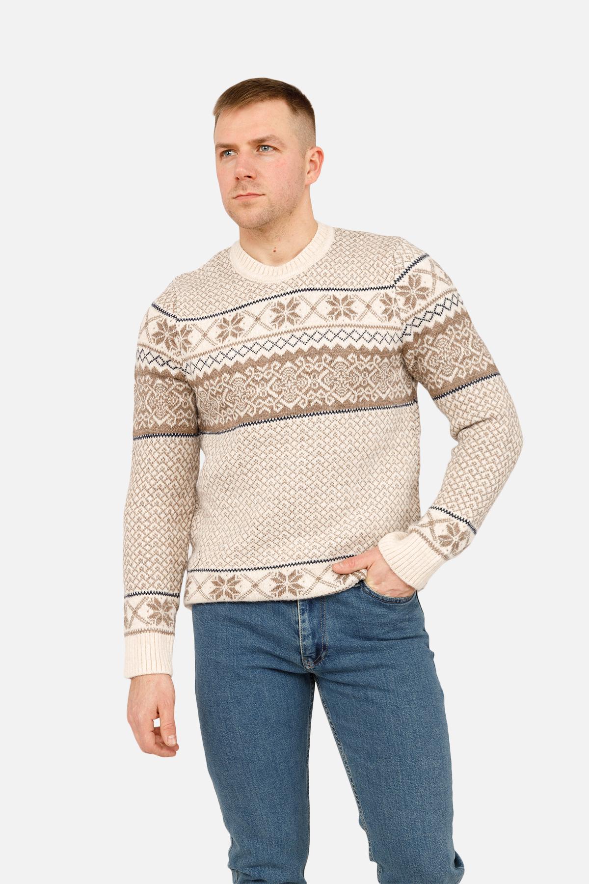 Джемпер чоловічий ЦБ-00263894 р. 46 Молочний (SKT001029852) - фото 2