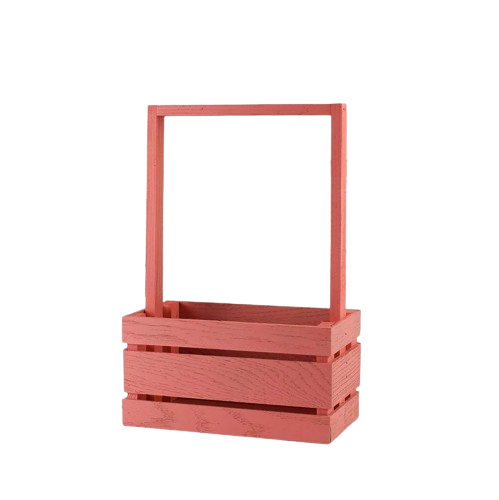 Корзина з планок маленька Рожевий (3464)