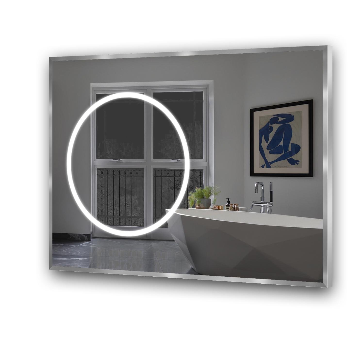 Зеркало в алюминиевой раме с подсветкой Dolyana 1000x700x30 мм (15190037)