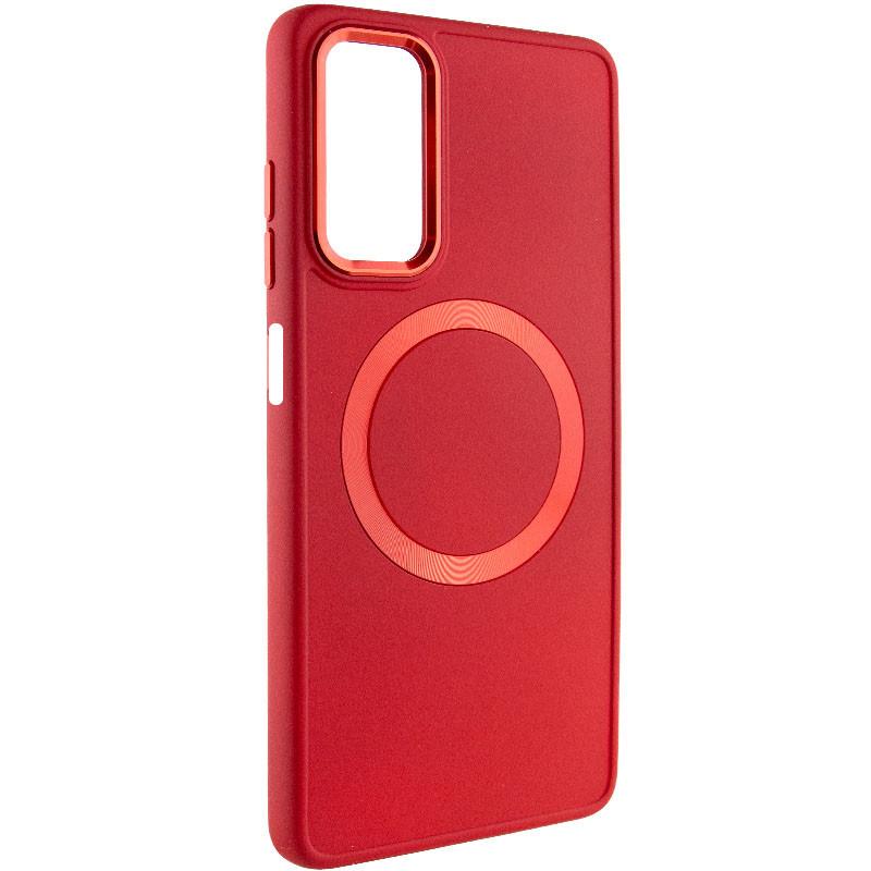 Противоударный TPU чехол Bonbon Metal Style with MagSafe для Xiaomi Redmi Note 11 (Global) / Note 11S Красный / Red