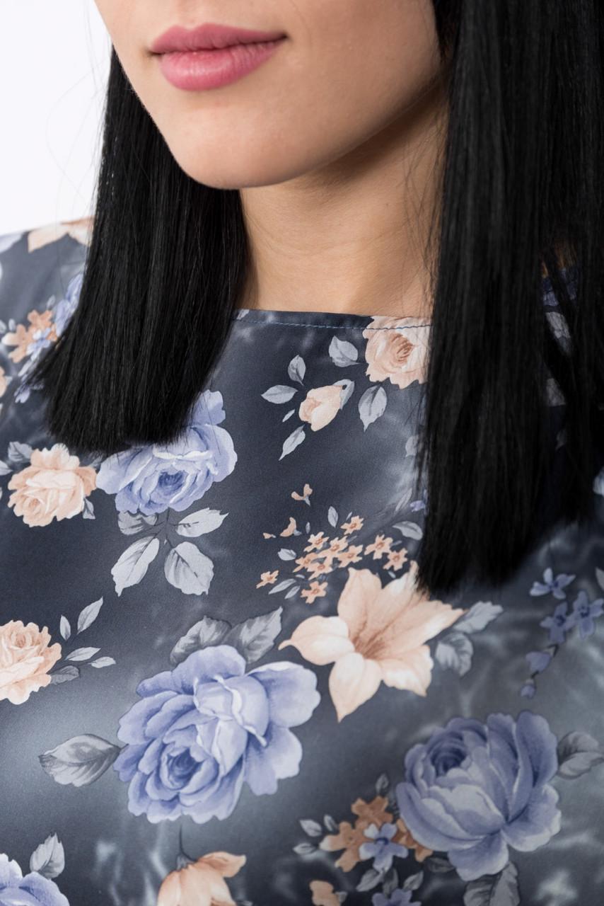 Блузка женская со шнурком Розы 159 4XL Blue - фото 6 Блузка женская со шнурком Розы 159 4XL Blue - фото 6