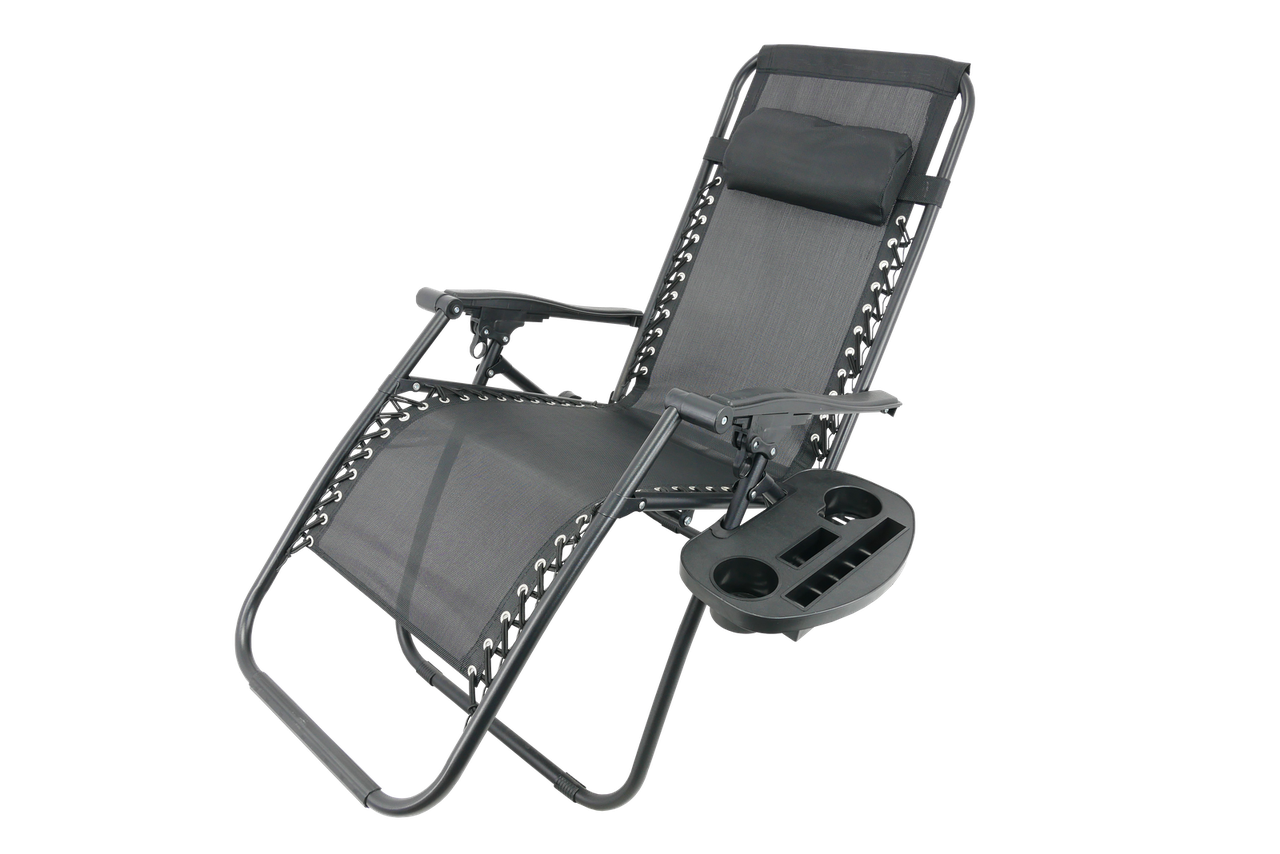 Шезлонг JUMI Relax до 130 кг Black (2944979866)