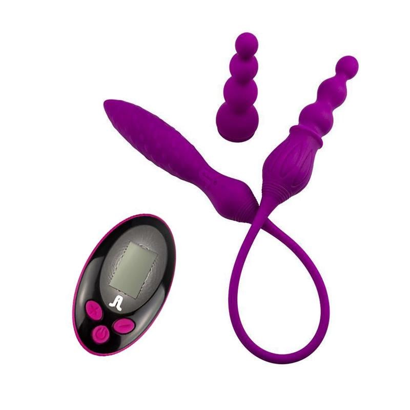 Вибратор двусторонний Adrien Lastic 2X 58,5 см Фиолетовый (11254)