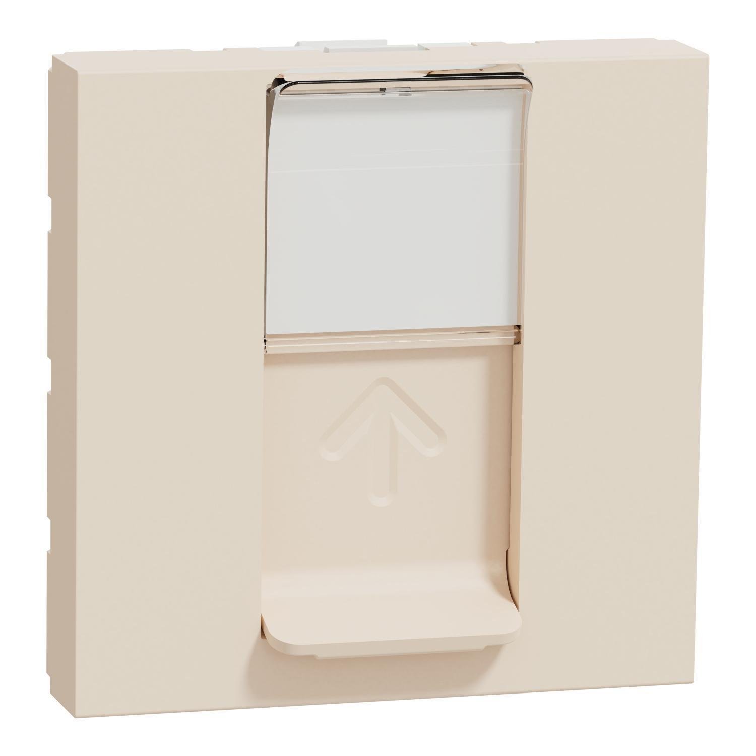 Розетка компьютерная Schneider Electric Unica New RJ45 категория 5 UTP 2 модуля Бежевый (NU341144)