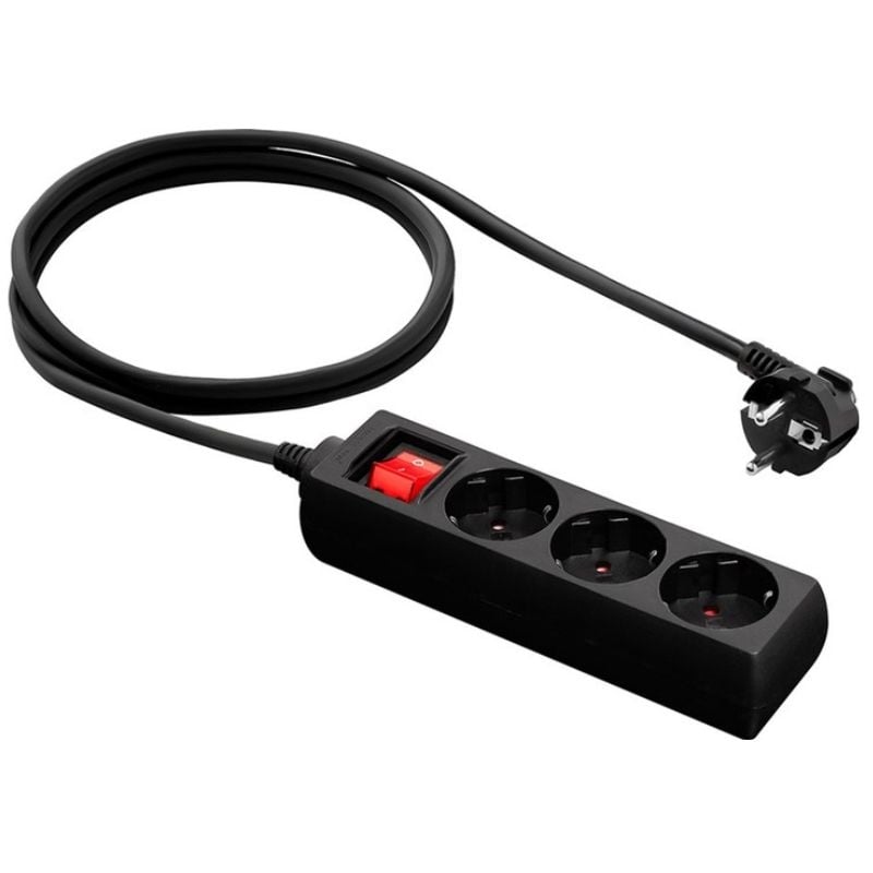 Сетевой фильтр-удлинитель Logan SFB3-5 3 розетки 5 м Black (28690344) - фото 4