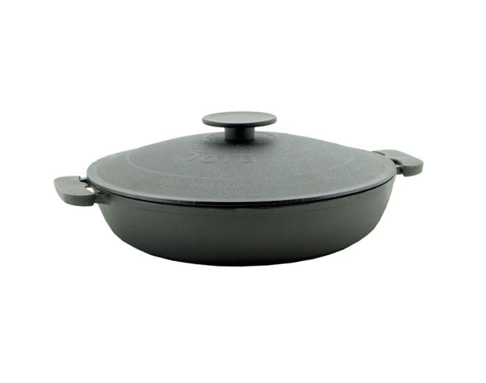 Жаровня с крышкой Биол чугун 32 см Серый (1732K)