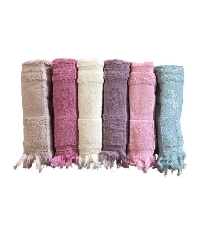 Набор полотенец Gulcan Cotton Жаккард Lux Daisy Sacakli г/м2 6 шт. Разноцветный (21591)
