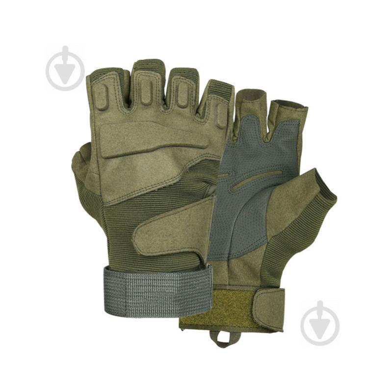 Перчатки армейские беспалые Lesko E302 L Зеленый