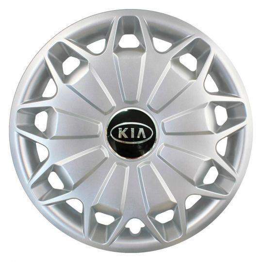 Автомобильные колпаки SKS 338 R15 с логотипом Kia 4 шт. Серебристый