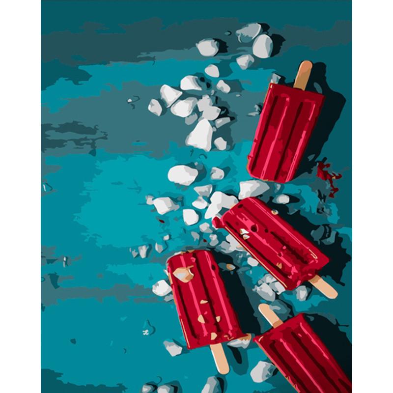 Картина по номерам Strateg Премиум Ягодное мороженое 40х50 см (DY391)