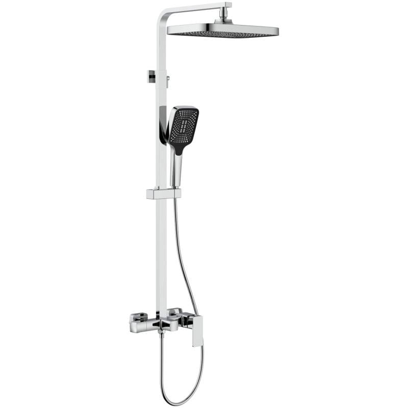Душова система для кабіни Qtap Capricorn 53103KNC на 3 споживача з виливом Chrome (36173705)
