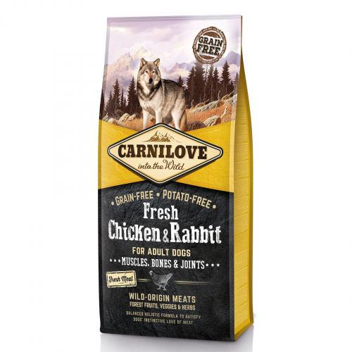 Корм для взрослых собак сухой Carnilove Dog Fresh Chicken & Rabbit for с курицей и кроликом 12 кг (170868)