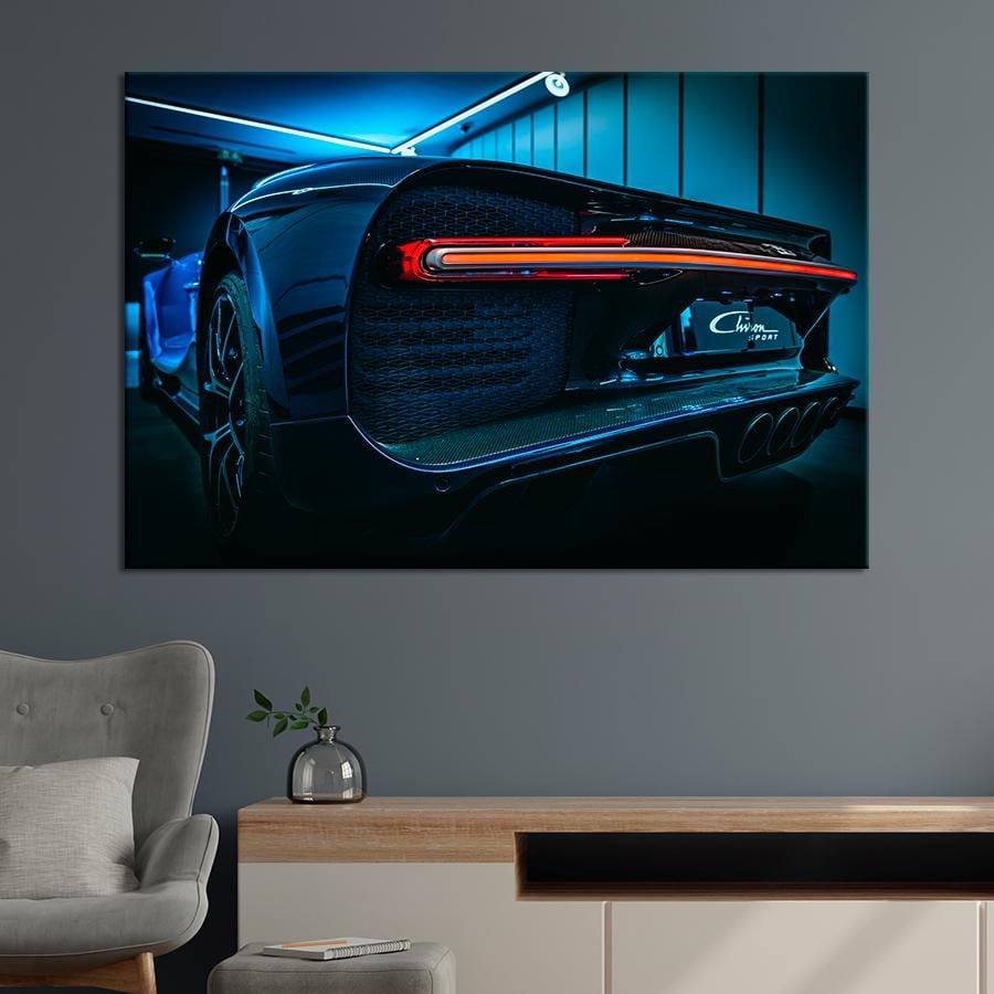 Картина Автомобиль Роскошное авто Bugatti Chiron 120x80 см (A1183-1)