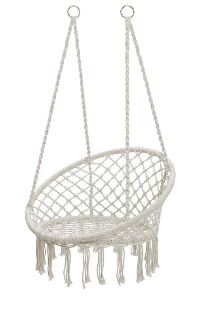 Садовое кресло-качалка LEOBRO Boho XL 80 см нагрузкой до 150 кг Cream (LB-1103)