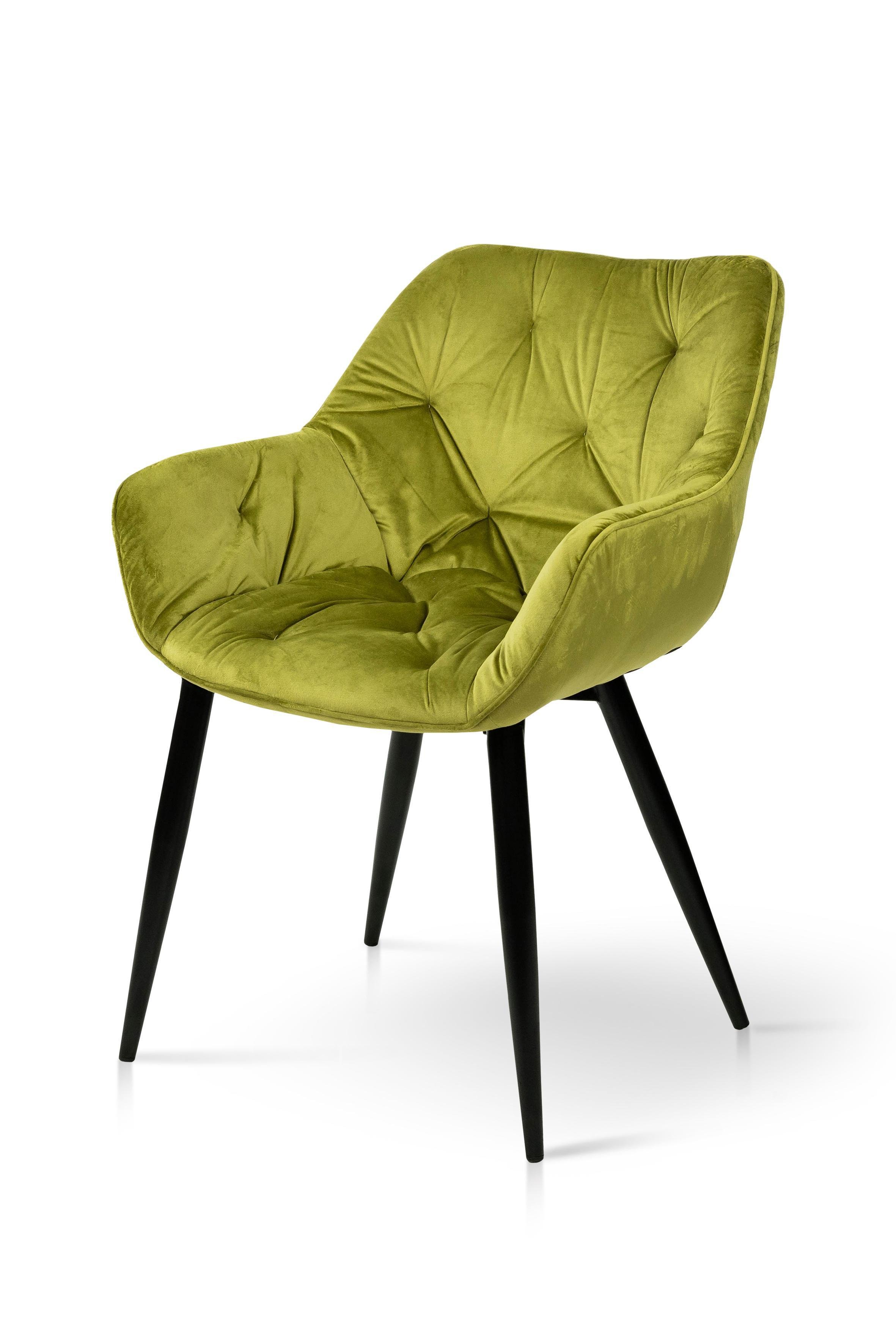 Стілець для кухні та вітальні ГРЕЙС Парадіз 580х870х570 мм Чорний/Оливковий (GAА0055039)