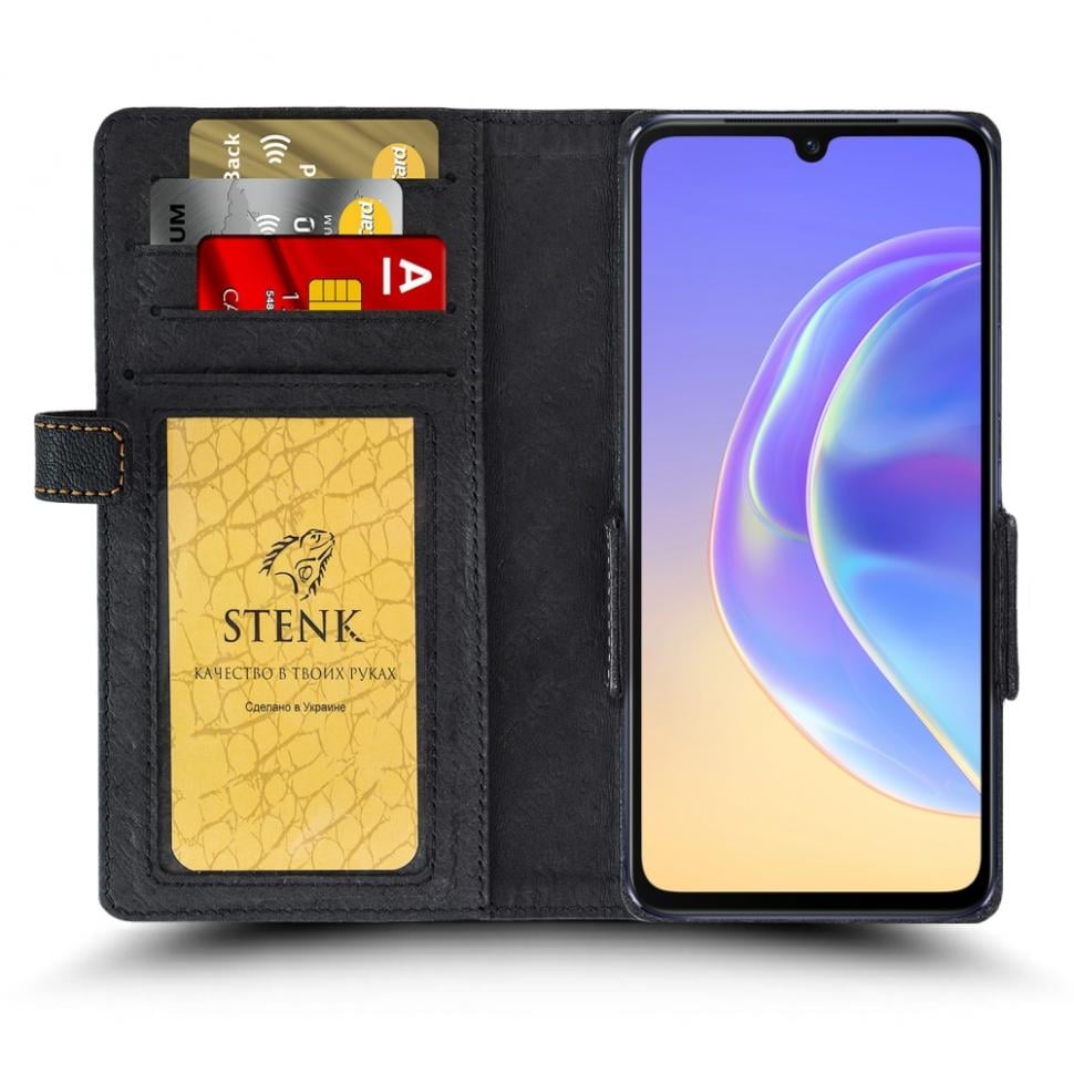 Чехол книжка Stenk Wallet для Vivo V21 Черный (69170)