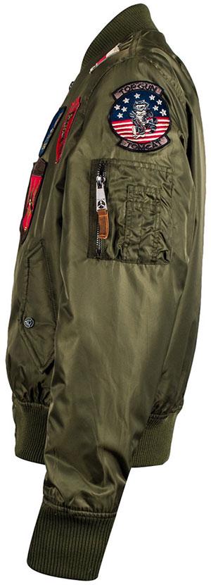 Бомбер Top Gun MA-1 Nylon Bomber Jacket with patches 4XL Olive (TGJ1540PO4XL) - фото 4